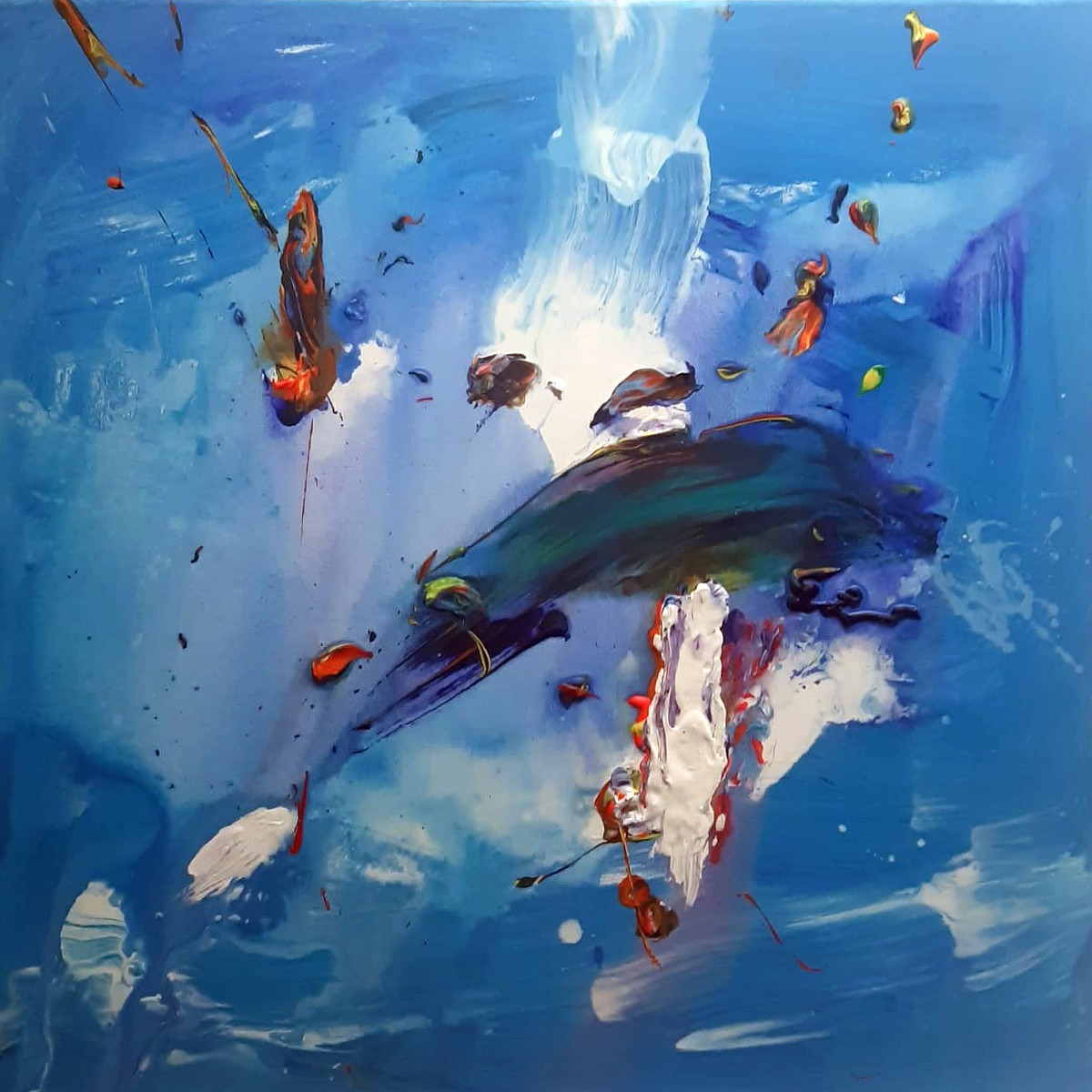 Santorini 04 a Contemporary Abstract painting by Tom Bushnell